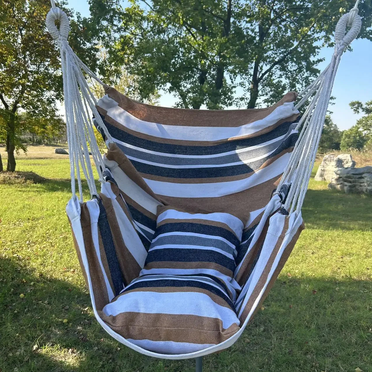 1Pc Leisure Fabric Hammock Chair Outdoor Swing Chair Hammock Dormitory Hammock Chair anti Rollover Hammock with Storage Bag